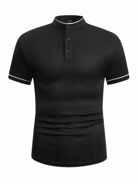 

men's polos men contrast binding polo shirt 2022 new s4ou#, White;black