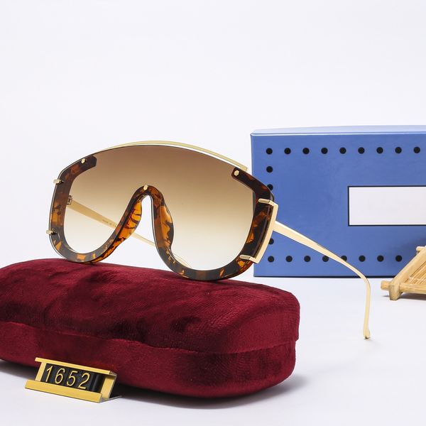 

2022 luxury shield sunglasses man woman fashion glasses retro pilot design 1652 uv400 7 color optional womens come with package, White;black