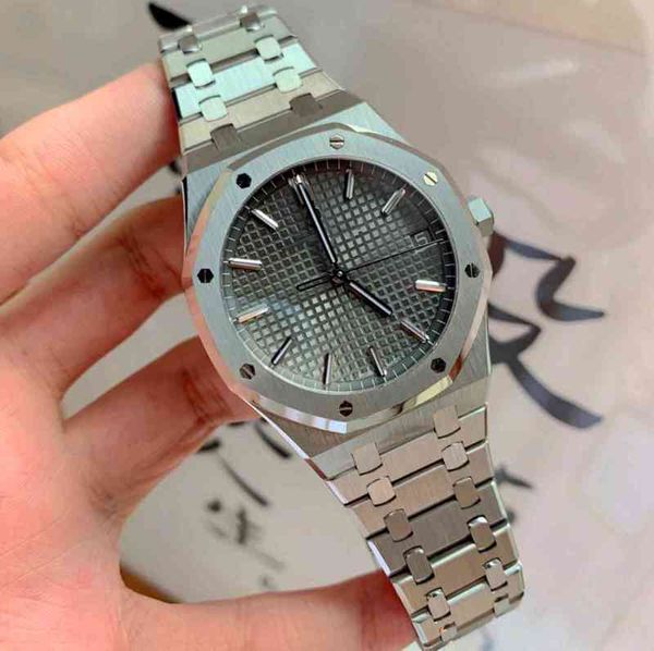 

luxury mens mechanical watch suitable for ap15500 oak offshore steel belt waterproof 15400 automatic swiss es brand wristwatch, Slivery;brown