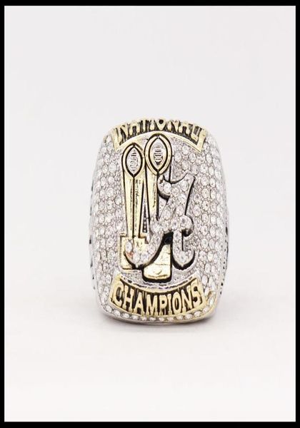 

the 2017 2018 alabama crimson tide ncaa championship ring fan gift w, Golden;silver