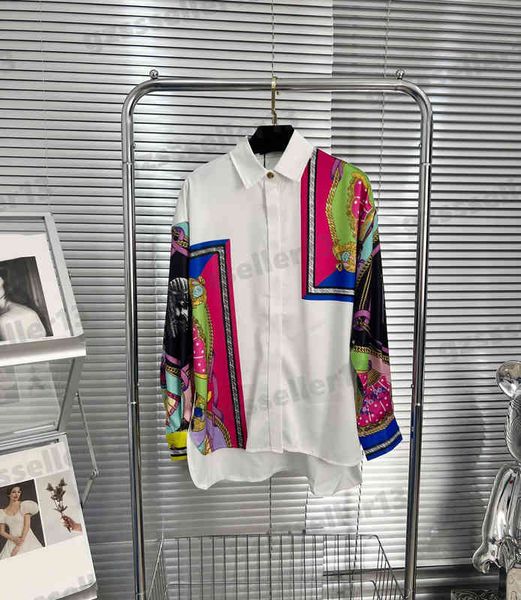 

blouses for womens designer blouse fashion ver silk satin fabric soft positioning print shirts luxury women clothing 0912, White