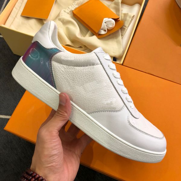 

designer luxury casual shoes 2019ss colorful low-high-leather sneakers women men sneaker lambskin calfskin ladies retro style shoe size 35-4, Black