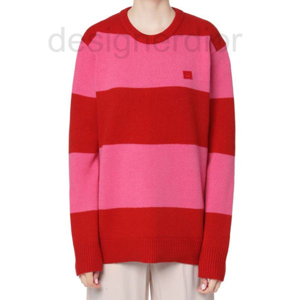 

women's sweaters designer nordic minority autumn and winter 2020 classic smiling face casual loose color blocking striped knitted sweat, White;black