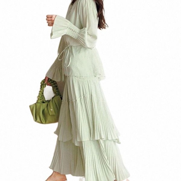 

skirts skirts elegant temperament irregular pleated drawstring 2022 spring fresh ruffles patchwork jupe fashion simple women skirt e5f5#, Black