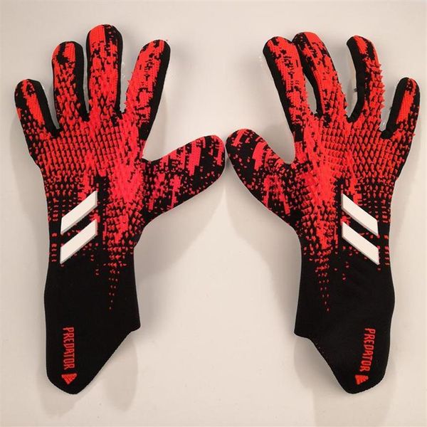 

2020 goalkeeper gloves wrapped wrist strap professional soccer gloves anti-slip gloves-latex plam sports gloves250w, Black