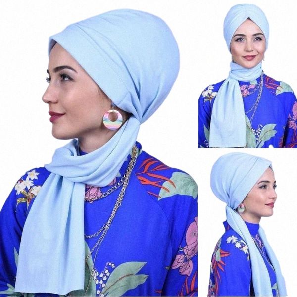 

ethnic clothing ethnic clothing muslim women cotton bandana hat shawl headwrap head scarf cancer chemo cap ready to wear under hijab bonnet, Red