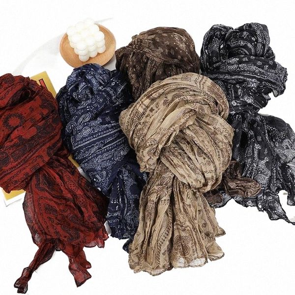 

ethnic clothing ethnic clothing women's turban fashion modal printed cotton and linen hijab scarf long muslim shawl islam soft women v5, Red