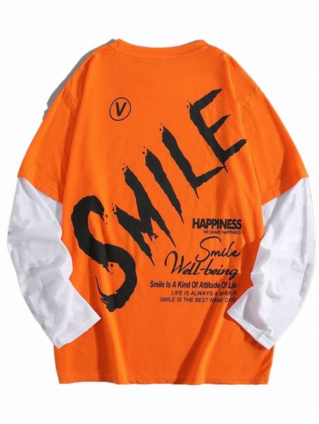 

men's t-shirts men slogan graphic contrast sleeve tee o5kz#, White;black