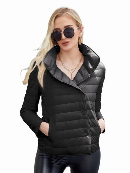 

women's down & parkas ziai slant pocket puffer coat o1jk#, Black