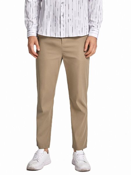

men's pants men slant pocket straight leg pants h4ad#, Black