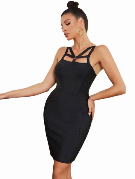 

casual dresses strappy yoke bandage dress 2022 new h6u7#, Black;gray