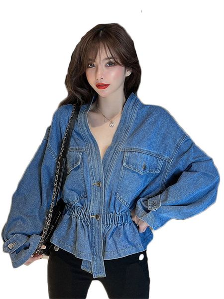 

women s jackets paszcz dinsowy kobiety ins wiosna jesie wersja koreaska casual uniwersalna odzie wierzchnia dekolt w pasie wska kurtka n150, Black;brown