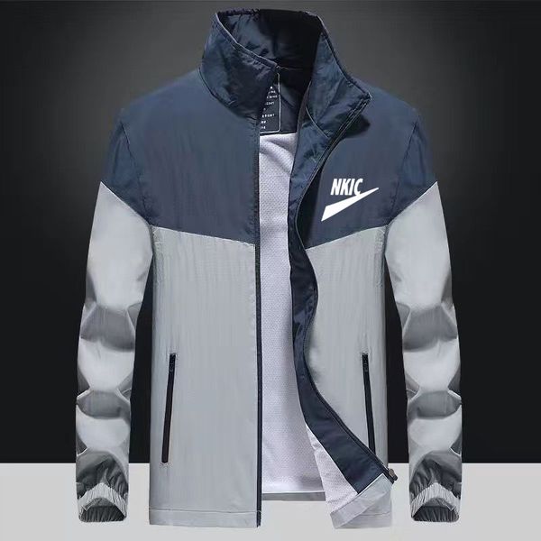 

spring autumn brand men's gray jackets patchwork fashion coats male casual slim stand collar bomber jacket men overcoat, Black;brown