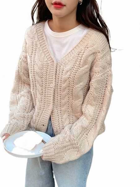 

women's sweaters dazy cable knit drop shoulder cardigan j4hg#, White;black