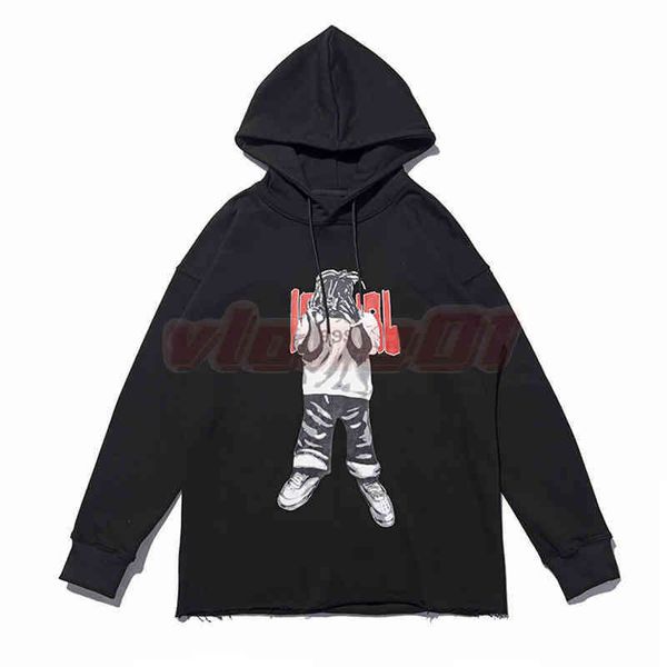 

designer mens long sleeve hoodies womens fashion loose casual sweatshirts pullover hooded asian size s-xl t6q2, Black