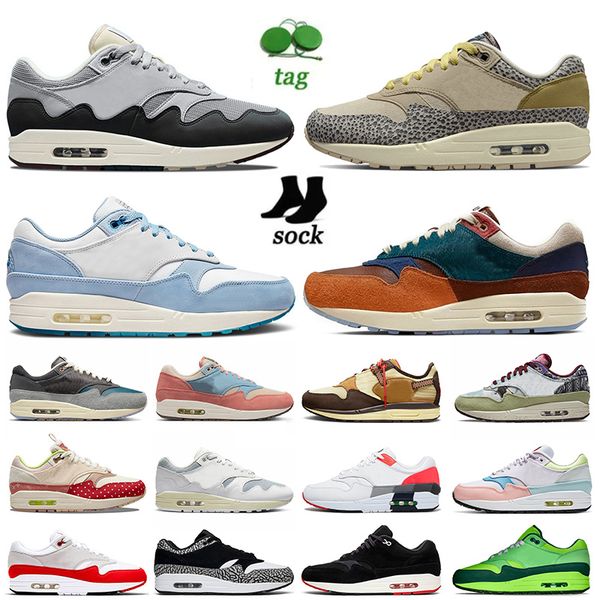 

patta mens womens 1 87 classic running shoes black white safari kasina x won-ang orange monarch noise aqua baroque brown 1s m1 mx 1 designer