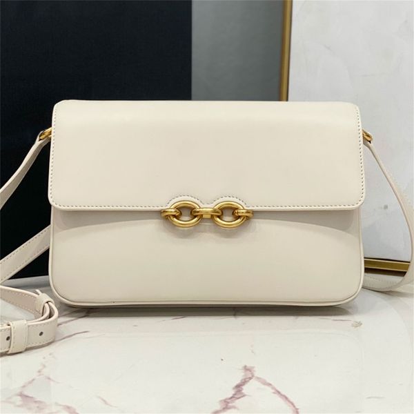 

le maillon satchel bag smooth leather designer a magnetic curb-link chain crossbody metal hardware flap magnetic closure shoulder bags women