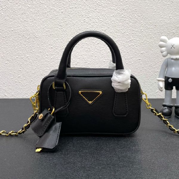 

small handbags tote bag women hobo crossbody bags genuine leather brand letters triangle sign detachable leather chain zipper closure mediev