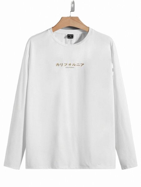 

men's t-shirts men japanese letter graphic tee m1fk#, White;black
