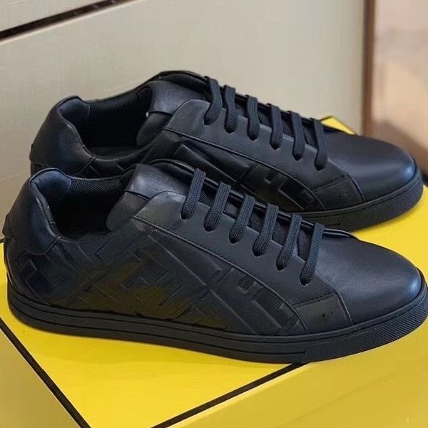 

designer romano shoes cross-stretch lace-up slip-on sneakers ff elastic system trainer shoes 03, Black