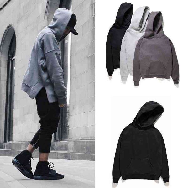 

fog hoodie mens sweatshirt essential split hip-hop hooded sweater cotton hoody men women loose oversize hoodies, Black