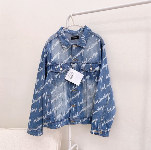 

2022 luxury brand men women's lapel denim jacket fashion coats famous international brand designer lady casual outwears channel bv, Black;brown
