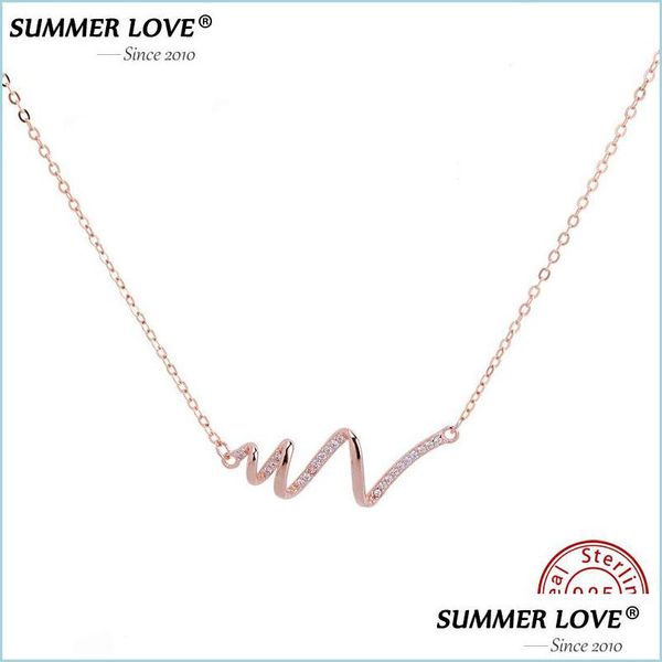 

pendant necklaces summer love 925 sterling sliver ecg charm pendant necklaces for women shiny crystal jewelry on the neck ffshop2001 dhrlv, Silver
