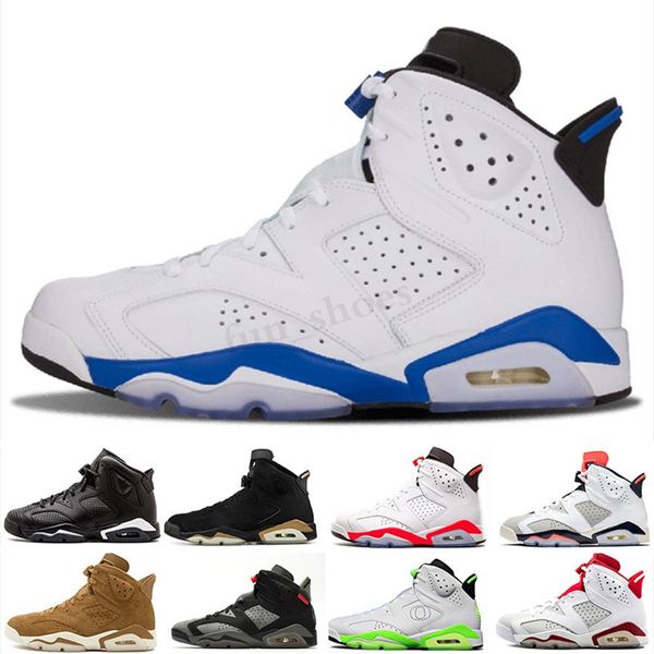 

6 6s mens basketbal shoes infrared unc maroon black cat carmine oreo red men fashion trainer shoe sports sneakers sg03260v, Black;brown