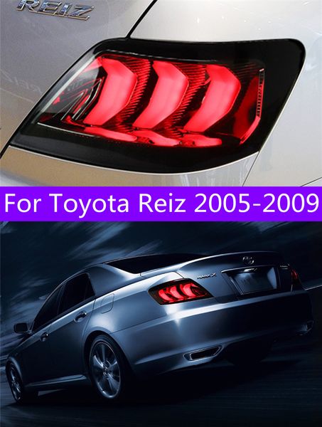 

car tuning lights for toyota reiz 2005-2009 mark x led tail light dynamic turn signal rear lights fog reversing brake