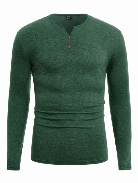 

men's t-shirts men button front notched neck tee t91e#, White;black