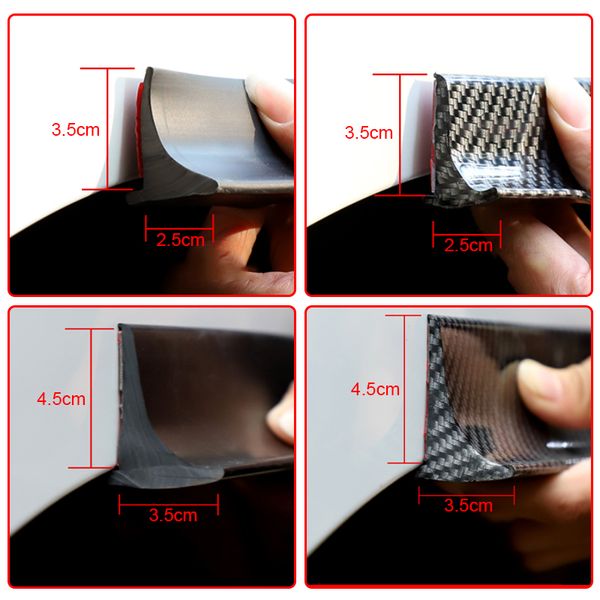

2m anti-collision strip 3.5cm 4.5cm width car side skirts rubber universal anti-scratch protection bumper trim accessories