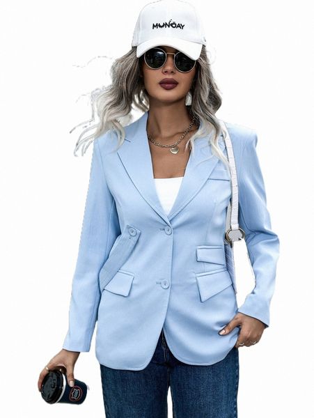 

women's two piece pants lapel neck single breasted blazer t3pb#, White