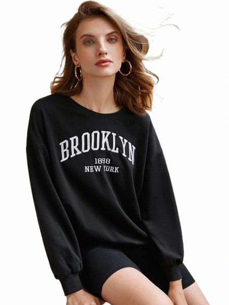 

two piece dress frenchy letter embroidery drop shoulder pullover & shorts i8ov#, White