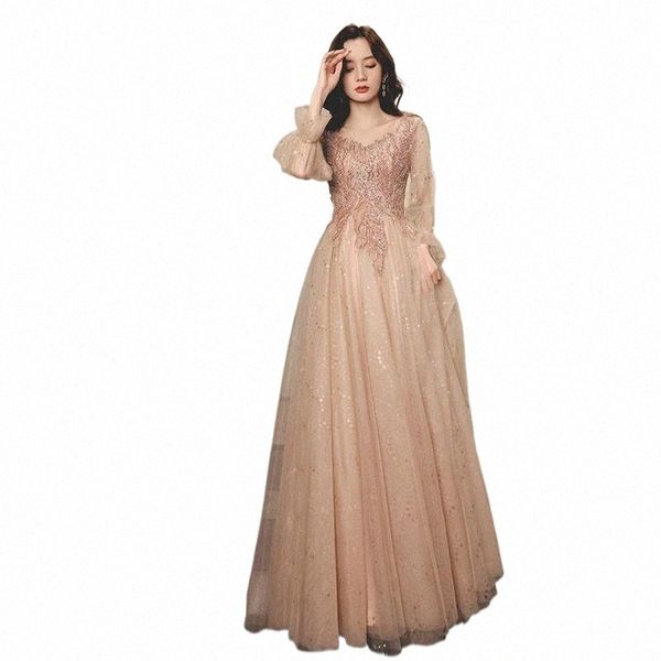 

ethnic clothing ethnic clothing charming perspective lantern sleeve pleated cheongsam v-neck women banquet qipao bling sequins embroidery fl, Red