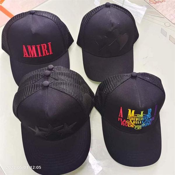 

high street hip hop baseball caps letter embroidery casual men's outdoor breathable mesh hats231a, Blue;gray