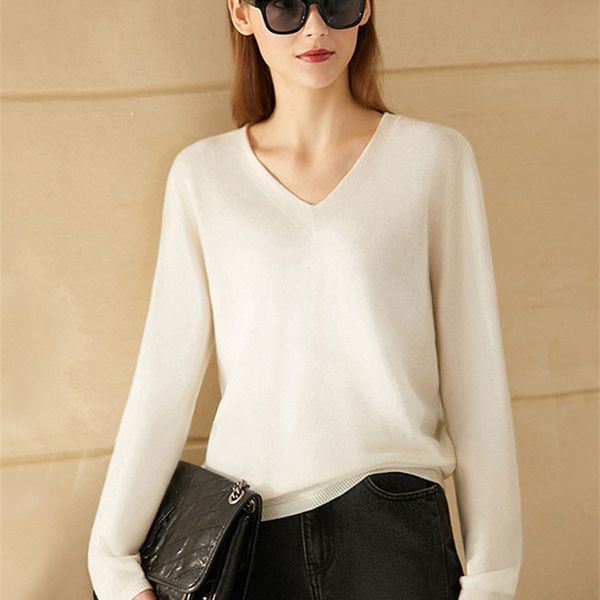 

womens sweaters amii minimalism winter simple womens sweater fashion 100%wool solid vneck loose female pullover winter coat women 12041046, White;black