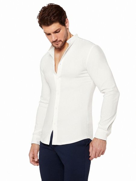

men's casual shirts men solid button front shirt r9my#, White;black