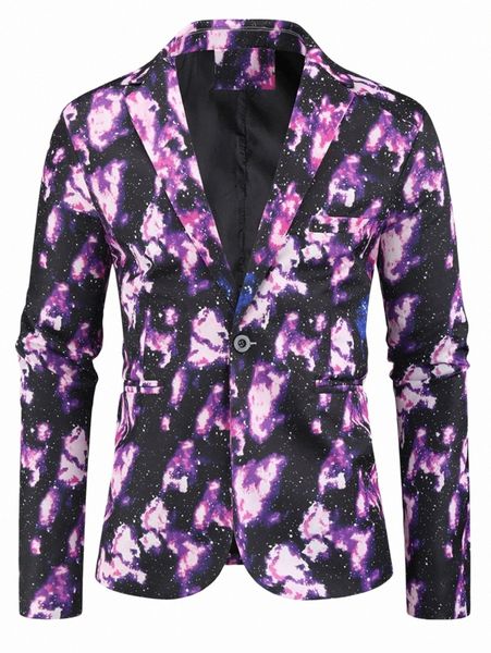

men's suits & blazers men allover print single button blazer h8fi#, White;black
