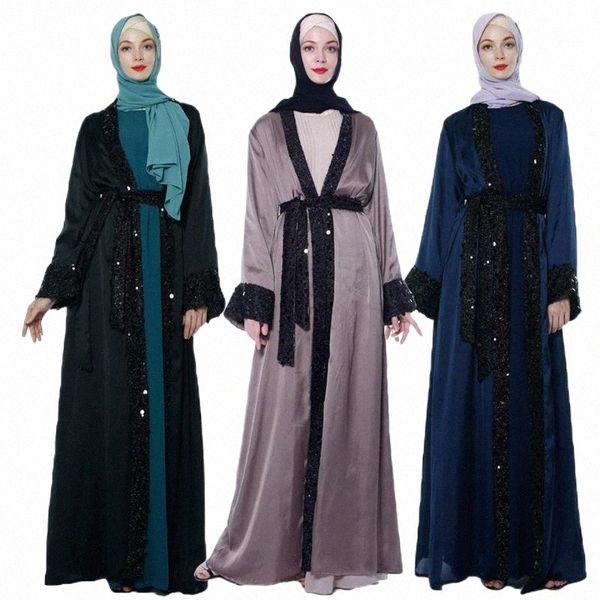

ethnic clothing ethnic clothing satin sequin dubai open abaya cardigan women long maxi dress kimono jilbab islamic robe kaftan gown arab pat, Red