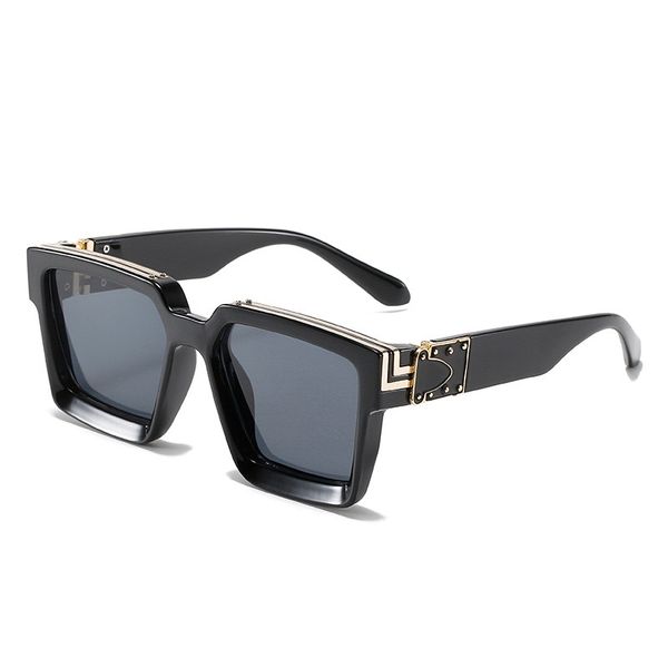 

fashion luxury man mens designer sunglasses for men and woman vintage square matte frame letter printed color film glasses trend leisure sty, White;black