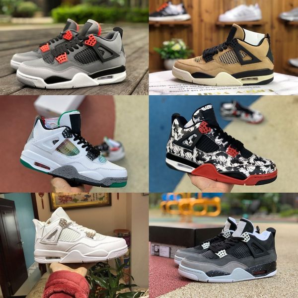 

og jumpman 4s desert moss basketball shoes for men women 4 university blue white oreo taupe haze bred sail court purple mens jordon sneakers
