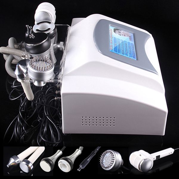 

salon spa face body multi-functional beauty equipment 40k cavitation fat loss vacuum rf skin lifting tightening microdermabrasion diamond pe, Black;white