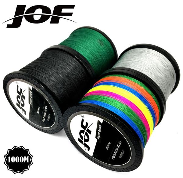 

jof brand fishing line 1000m pe multifilament braided fish line 4 strands 1