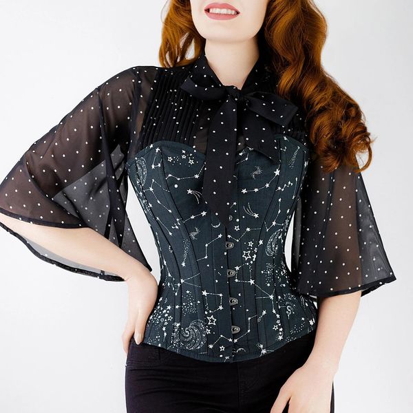 

gothic corset overbust bustiers and corsets slimming waist trainer, Black;white