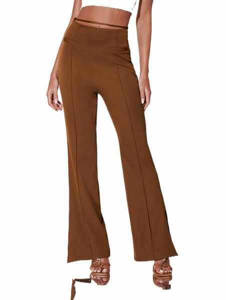 

women's pants & capris bae high waist seam detail flare leg pants s6vh#, Black;white