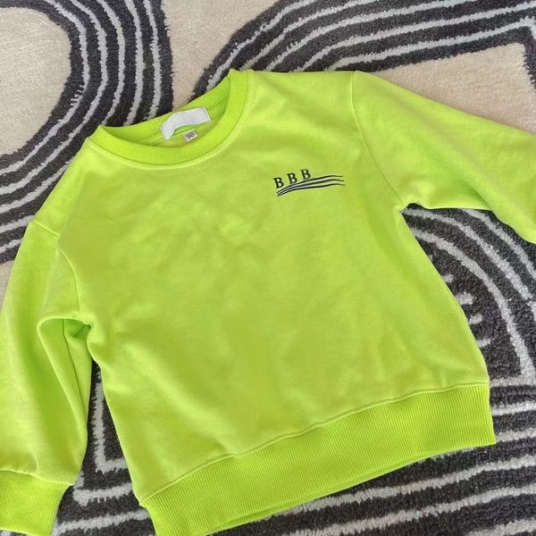 

pullover baby sweaters kids designer clothes sweater with letter o-neck fasion new long sleeve cotton 90-150cm, Blue