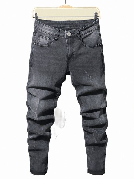 

men's jeans men slant pocket skinny jeans 2022 new a7e8#, Blue