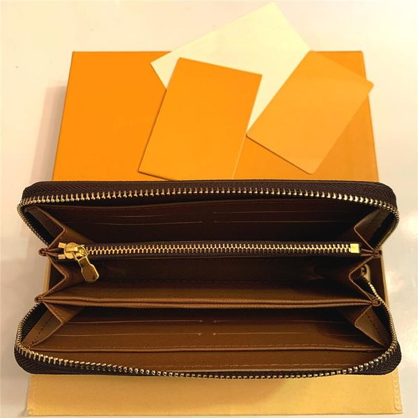 

whole 6 colors fashion single zipper men women leather wallet lady ladies long purse with orange box 600172512, Red;black