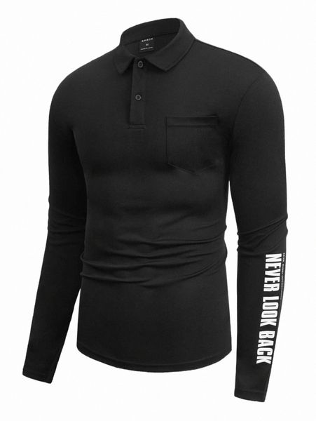 

men's polos men letter graphic polo shirt 2022 new z1o2#, White;black