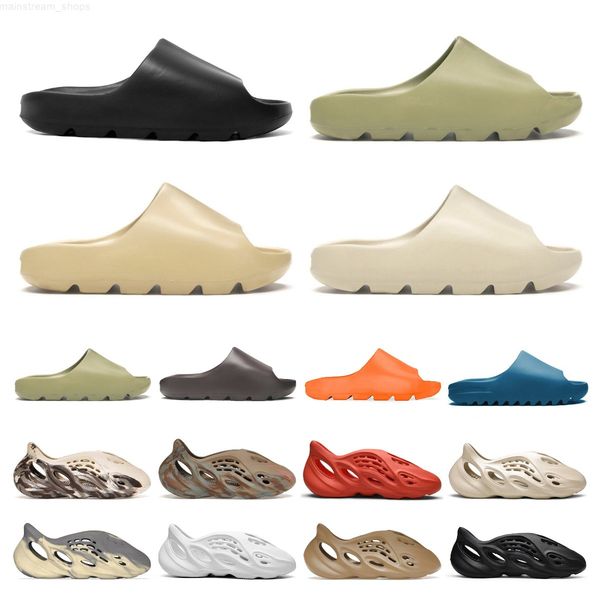 

sandals runner slippers slide slides shoe designer foam mineral blue ochre bone runr sand pure onyx stone sage sulfur west men woman snke, Black
